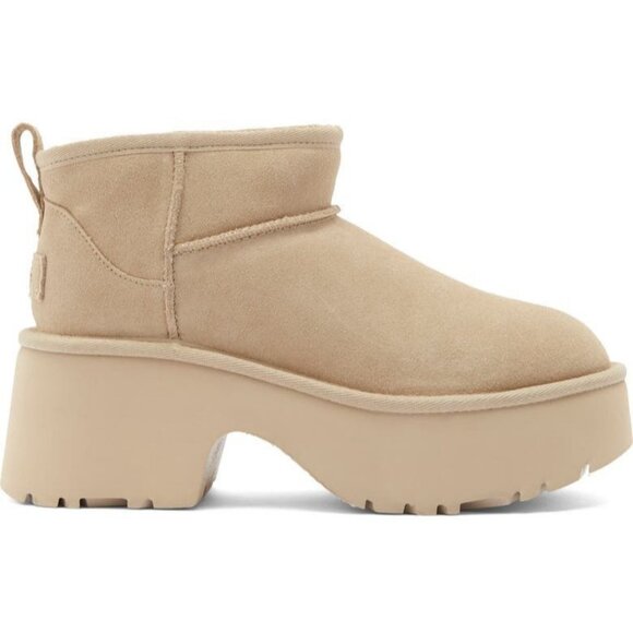UGG Classic New Heights Ultra Mini Womens Platform Boots Ecru US 10 / EUR 41 NEW - Picture 3 of 5